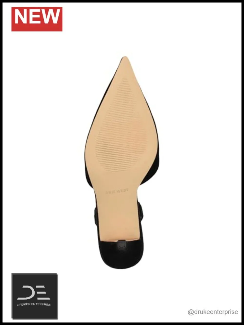 Nine West Paytie Slingback Stiletto Heels Pointy Toe Suede Pumps